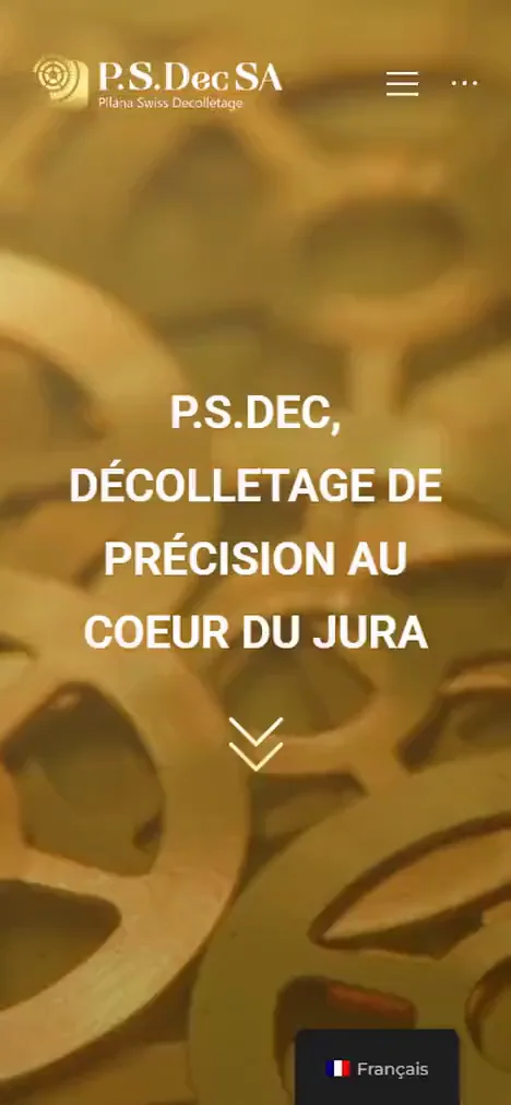 Le hero vidéo de l'accueil, décliné sur téléphone.