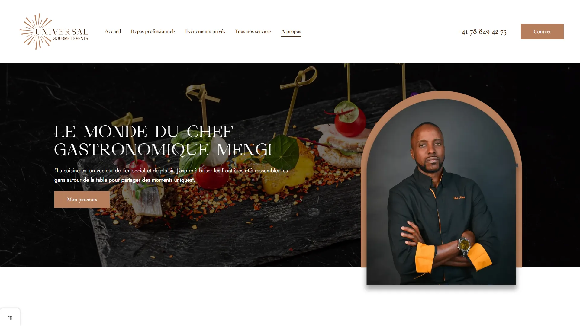 Bob Mengi, chef et directeur d'Universal Gourmet Events.