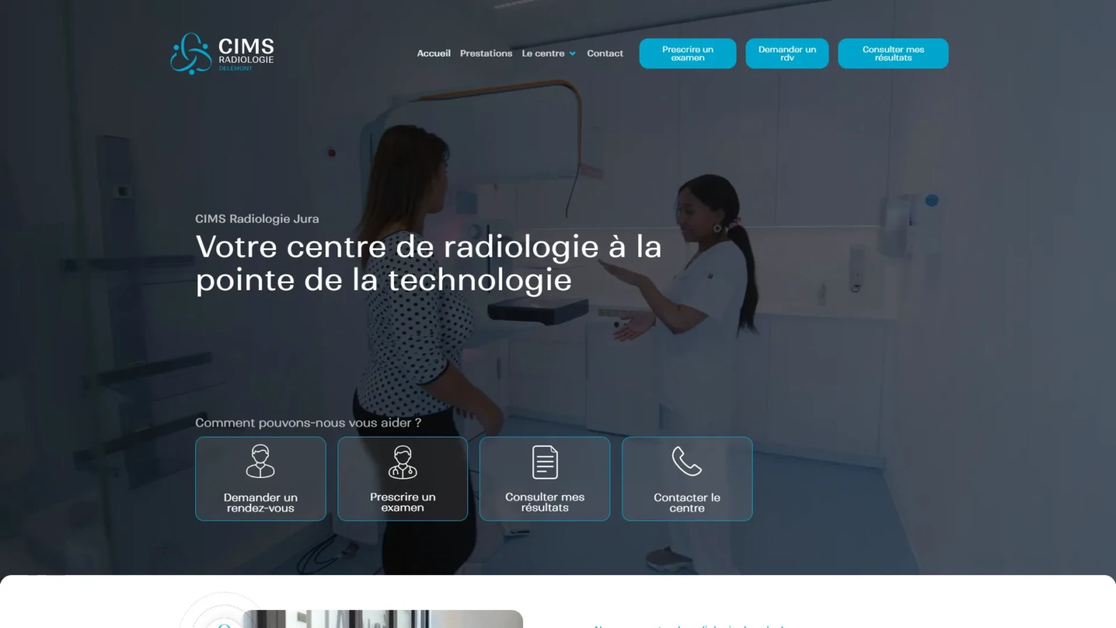 CIMS Radiologie SA : Développement web par e-Medias Group