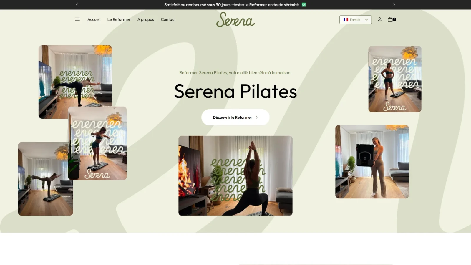Serena Pilates : E-commerce par e-Medias Group